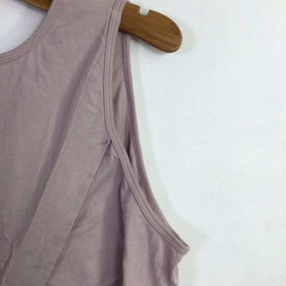 Calme Womens Cross Back Tank Top Sleeveless Organic Cotton Purple Size XXL NWT - Picture 13 of 16